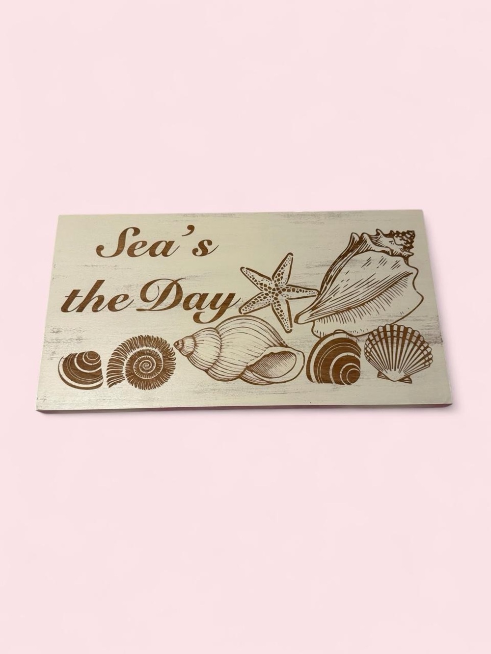 Source Unknown Sea's the Day Wall Plaque - Beige and Brown